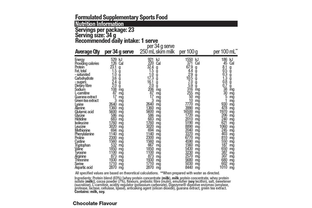 Bsc High Protein Shred Powder Post Workout 23 Serves 800G Chocolate