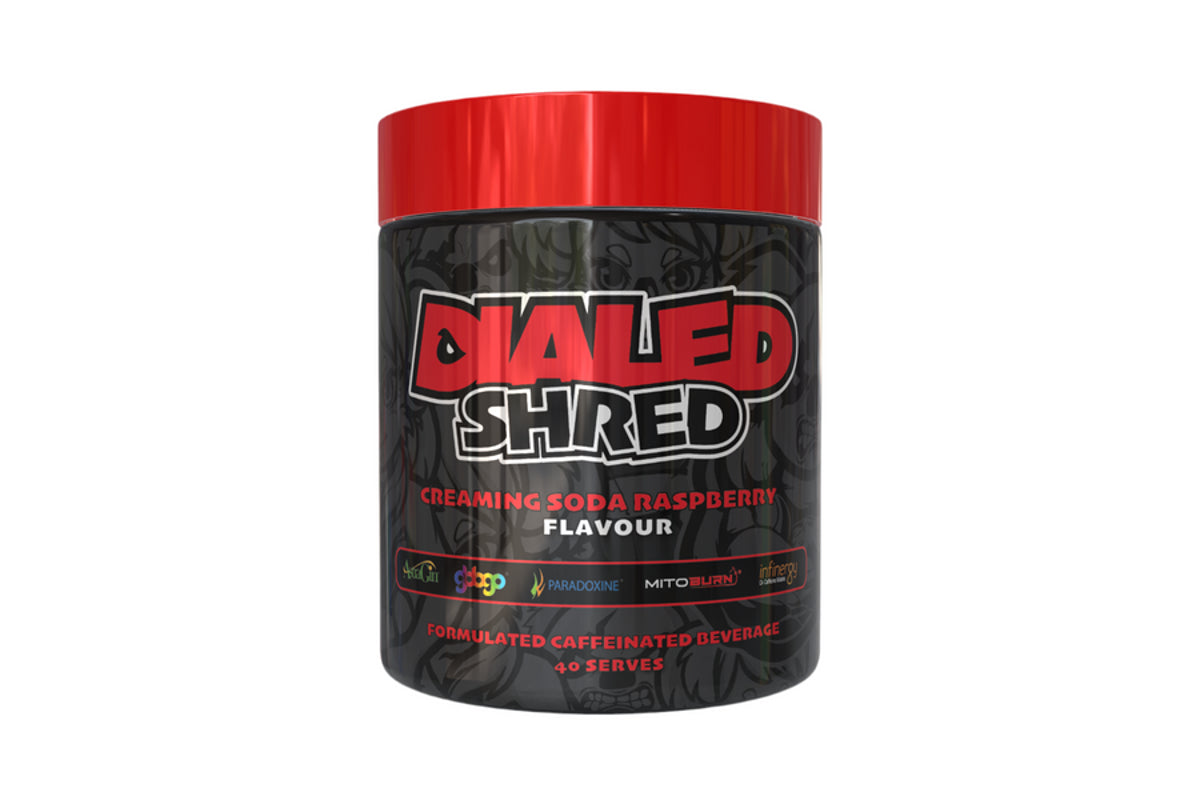 Dialed Shred Fat Burner Pre Workout Creaming Soda Raspberry