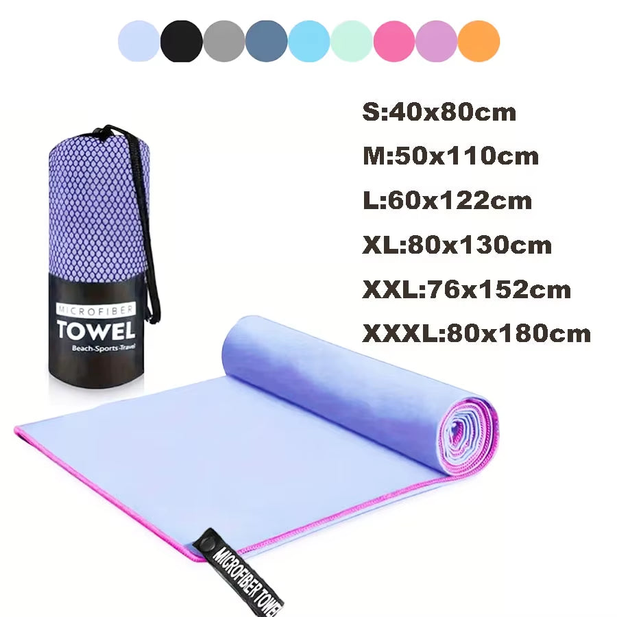 Quick-Drying Sports Towel Swimming Gym Fitness Fast Absorbent Towels Camping Running Swimming Beach Washcloth Towels