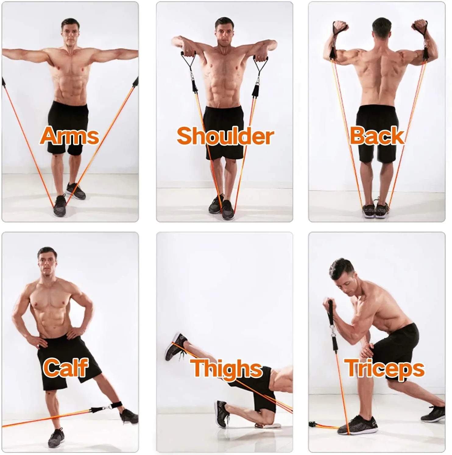 FlexForce Resistance Band Set — Full Body Workout Kit