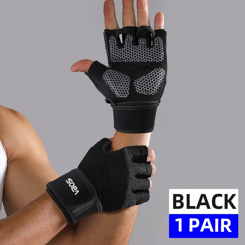 GripForce Gym Gloves — Breathable with Wrist Support