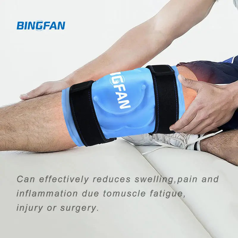 CryoWrap Ice Compression Knee Wrap — Reusable Gel Pack