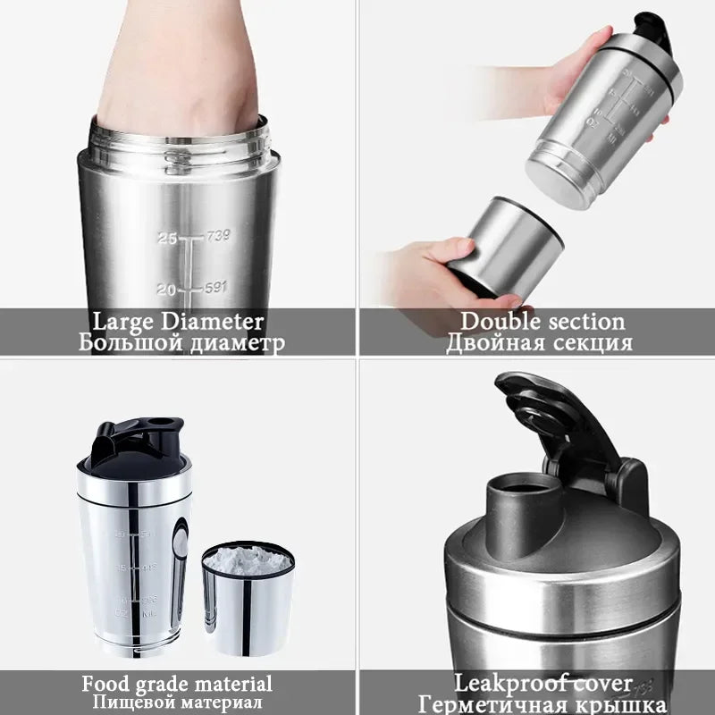 StormShaker Stainless Steel Protein Shaker — Insulated