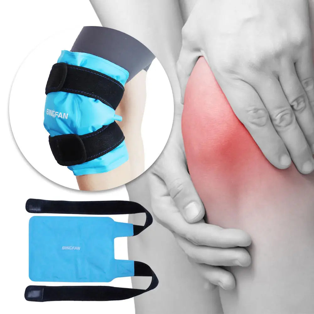 CryoWrap Ice Compression Knee Wrap — Reusable Gel Pack