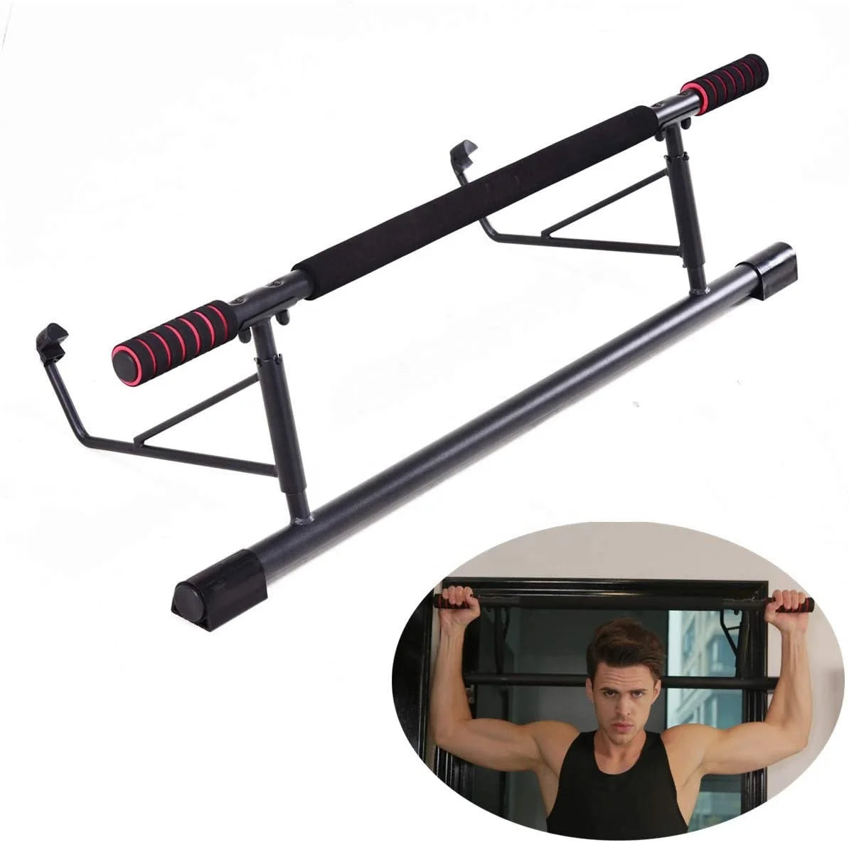 IronHang Doorframe Pull-Up Bar — Stainless Steel, No Screws
