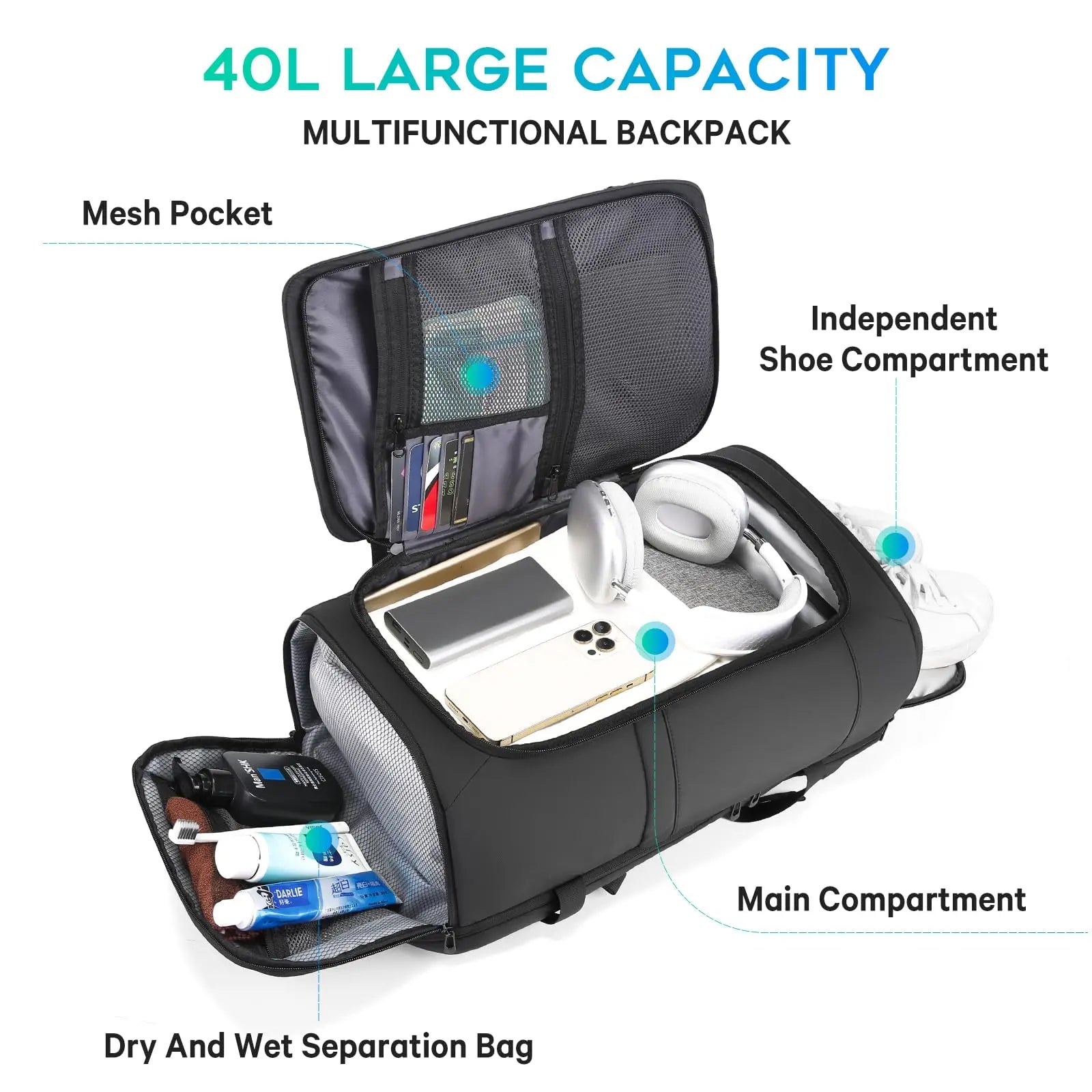 VaultPack Gym Backpack — Wet/Dry with Laptop Sleeve