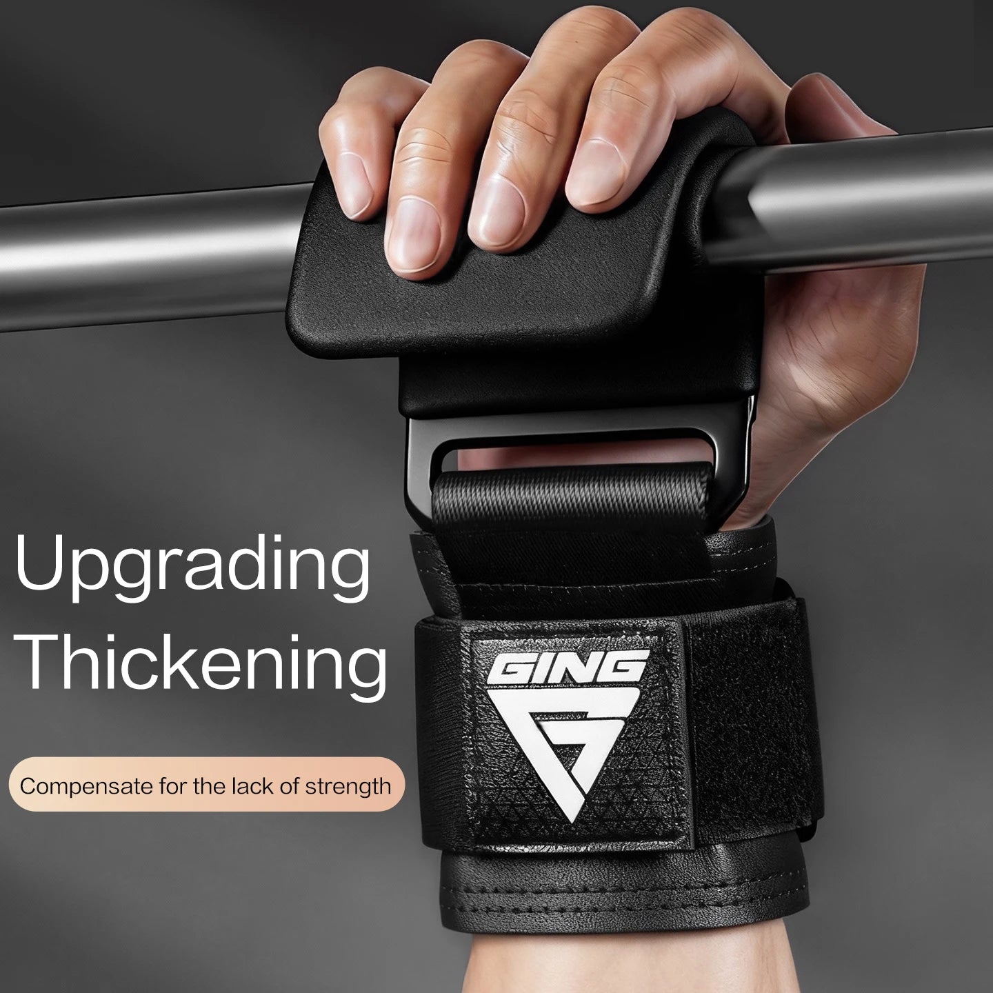 IronHook Lifting Hooks — Wrist Strap Grip Assist