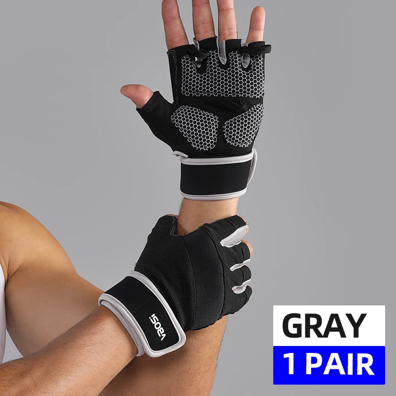 GripForce Gym Gloves — Breathable with Wrist Support
