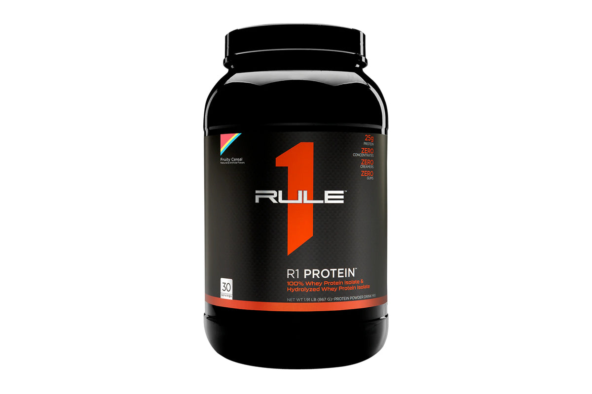 Rule One R1 Whey Protein Isolate Powder Fruity Cereal 30 Serves *Clearance (Best before 06/10/25)